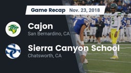 Recap: Cajon  vs. Sierra Canyon School 2018