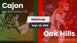 Matchup: Cajon  vs. Oak Hills  2019