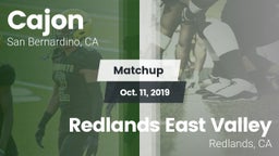 Matchup: Cajon  vs. Redlands East Valley  2019