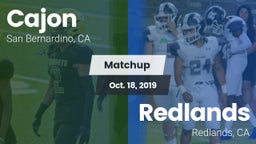 Matchup: Cajon  vs. Redlands  2019