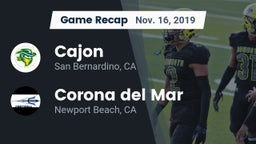 Recap: Cajon  vs. Corona del Mar  2019