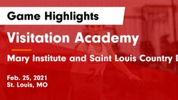 Visitation Academy  vs Mary Institute and Saint Louis Country Day School Game Highlights - Feb. 25, 2021