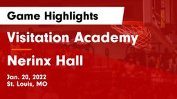 Visitation Academy vs Nerinx Hall  Game Highlights - Jan. 20, 2022