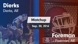 Matchup: Dierks  vs. Foreman  2016
