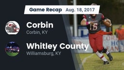 Recap: Corbin  vs. Whitley County  2017