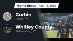 Recap: Corbin  vs. Whitley County  2018