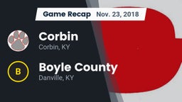 Recap: Corbin  vs. Boyle County  2018