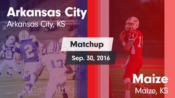 Matchup: Arkansas City High S vs. Maize  2016
