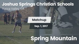 Matchup: Joshua Springs High  vs. Spring Mountain 2017