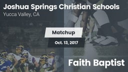 Matchup: Joshua Springs High  vs. Faith Baptist 2017