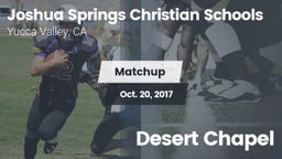 Matchup: Joshua Springs High  vs. Desert Chapel 2017