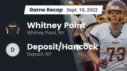 Recap: Whitney Point  vs. Deposit/Hancock  2022