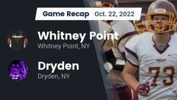 Recap: Whitney Point  vs. Dryden  2022