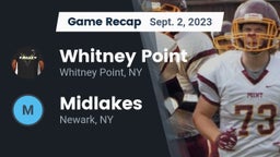 Recap: Whitney Point  vs. Midlakes  2023