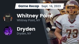 Recap: Whitney Point  vs. Dryden  2023