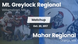 Matchup: Mt. Greylock Regiona vs. Mahar Regional  2017