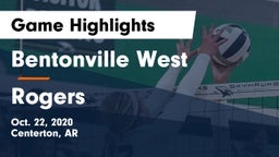 Bentonville West  vs Rogers  Game Highlights - Oct. 22, 2020