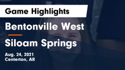 Bentonville West  vs Siloam Springs  Game Highlights - Aug. 24, 2021