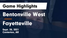 Bentonville West  vs Fayetteville  Game Highlights - Sept. 28, 2021