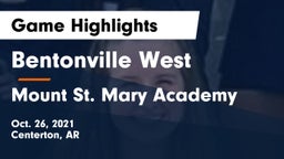 Bentonville West  vs Mount St. Mary Academy Game Highlights - Oct. 26, 2021