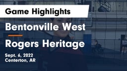 Bentonville West  vs Rogers Heritage  Game Highlights - Sept. 6, 2022