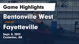 Bentonville West  vs Fayetteville  Game Highlights - Sept. 8, 2022
