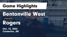 Bentonville West  vs Rogers  Game Highlights - Oct. 13, 2022