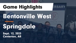 Bentonville West  vs Springdale  Game Highlights - Sept. 12, 2023