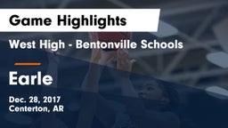 West High - Bentonville Schools vs Earle Game Highlights - Dec. 28, 2017