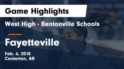 West High - Bentonville Schools vs Fayetteville  Game Highlights - Feb. 6, 2018