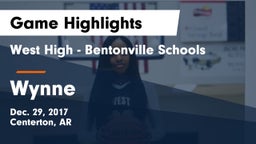 West High - Bentonville Schools vs Wynne  Game Highlights - Dec. 29, 2017