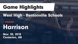West High - Bentonville Schools vs Harrison  Game Highlights - Nov. 30, 2018