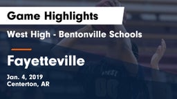 West High - Bentonville Schools vs Fayetteville  Game Highlights - Jan. 4, 2019
