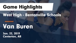 West High - Bentonville Schools vs Van Buren  Game Highlights - Jan. 22, 2019