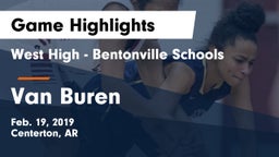 West High - Bentonville Schools vs Van Buren  Game Highlights - Feb. 19, 2019