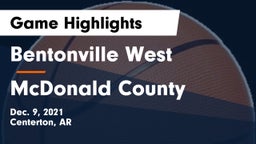 Bentonville West  vs McDonald County  Game Highlights - Dec. 9, 2021