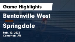 Bentonville West  vs Springdale  Game Highlights - Feb. 10, 2023