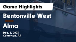 Bentonville West  vs Alma  Game Highlights - Dec. 5, 2023