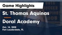 St. Thomas Aquinas  vs Doral Academy  Game Highlights - Oct. 14, 2020