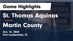 St. Thomas Aquinas  vs Martin County  Game Highlights - Oct. 13, 2020