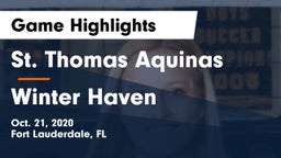 St. Thomas Aquinas  vs Winter Haven Game Highlights - Oct. 21, 2020