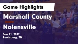 Marshall County  vs Nolensville  Game Highlights - Jan 21, 2017