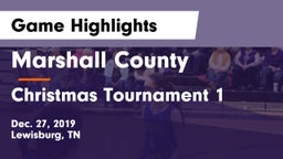 Marshall County  vs Christmas Tournament 1 Game Highlights - Dec. 27, 2019