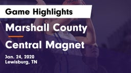 Marshall County  vs Central Magnet Game Highlights - Jan. 24, 2020
