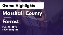 Marshall County  vs Forrest Game Highlights - Feb. 13, 2020
