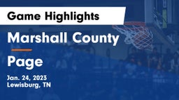 Marshall County  vs Page Game Highlights - Jan. 24, 2023
