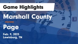 Marshall County  vs Page Game Highlights - Feb. 9, 2023