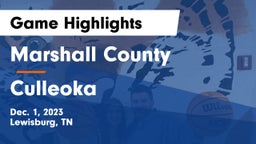 Marshall County  vs Culleoka Game Highlights - Dec. 1, 2023