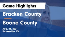 Bracken County vs Boone County  Game Highlights - Aug. 21, 2021