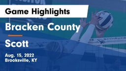 Bracken County vs Scott  Game Highlights - Aug. 15, 2022